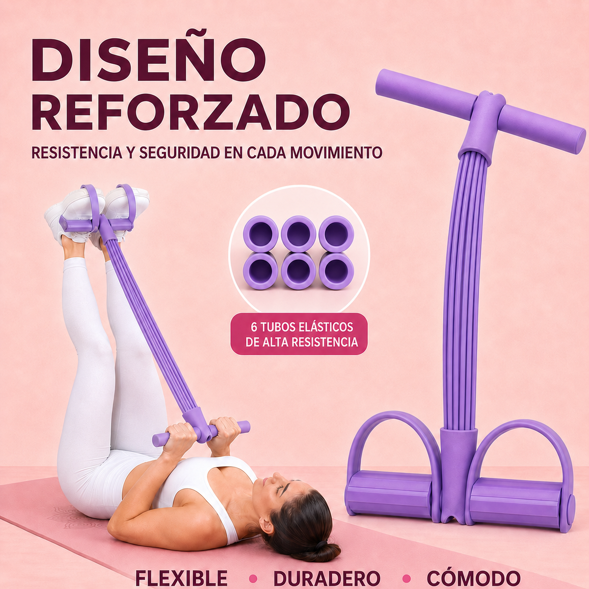 AbPedal Fit, pedal y bandas de resistencia cómodos y duraderos